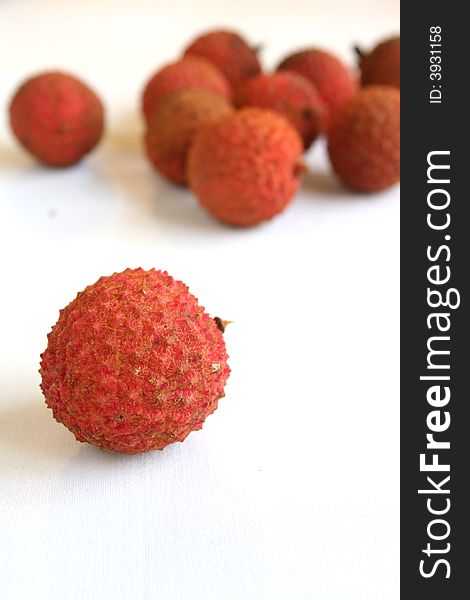 Myriad of lychees on sale