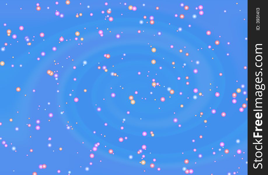 Abstract blue background with small balls