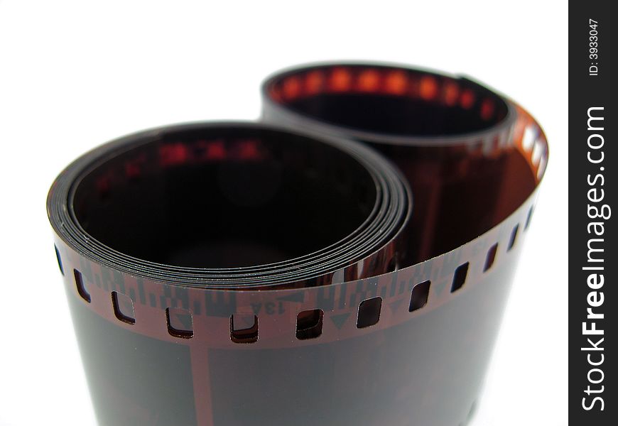 35 mm color film negative. 35 mm color film negative