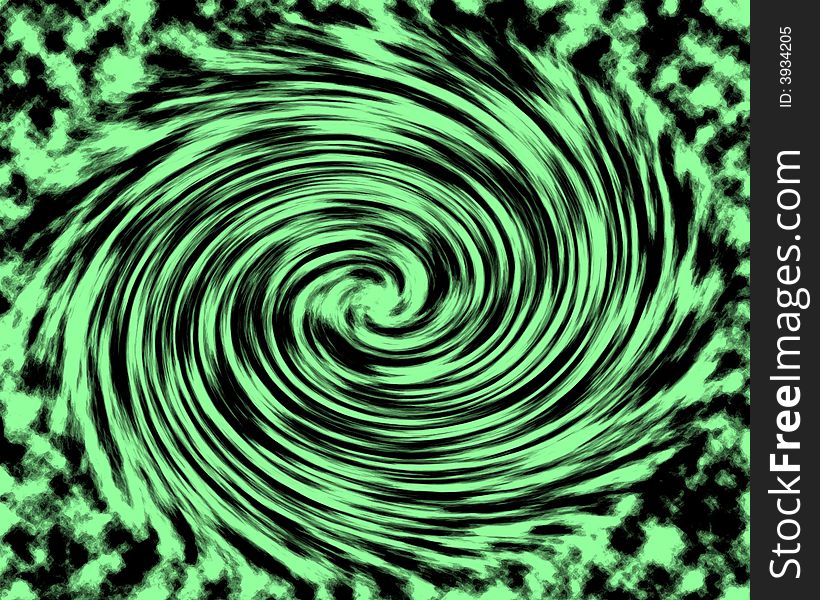 Green and black twirled abstract background. Green and black twirled abstract background