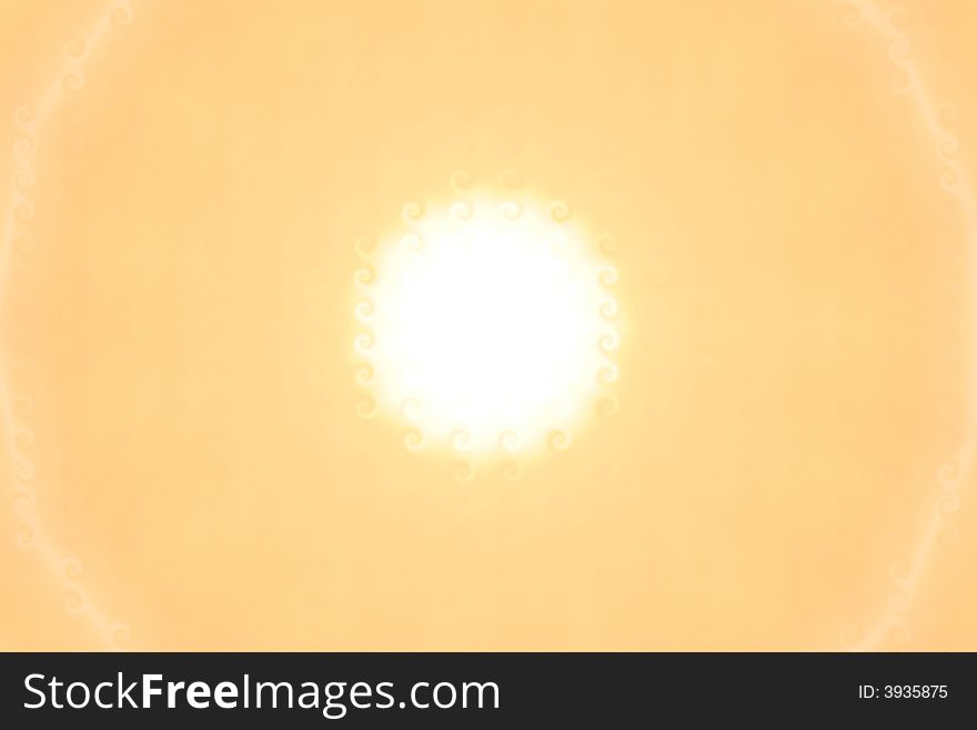 2D style sun background design
