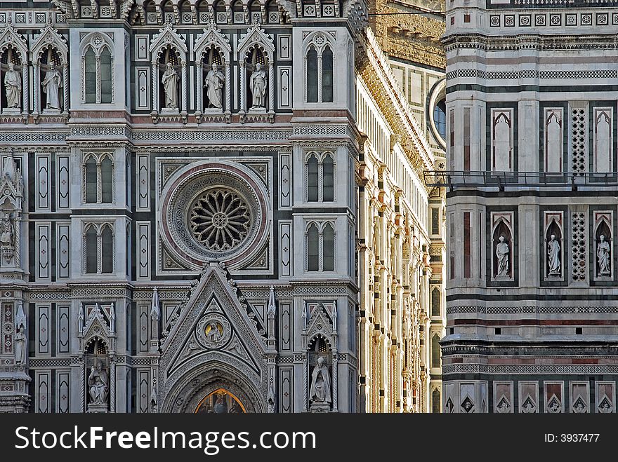 A detail of florence chatedral