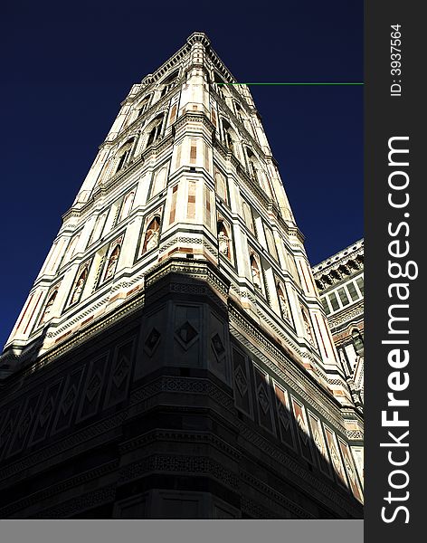 Giotto's bell tower near the florence's chatedral