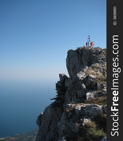 View from AyPetri mountain on the city Yalta