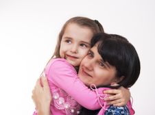 Mama And Her Little Daughter Royalty Free Stock Image