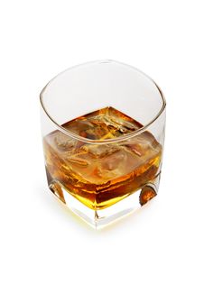 Whiskey On The Rocks In A Glass Royalty Free Stock Image Whiskey On The Rocks In A Glass Royalty Free Stock Image