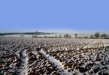Warwickshire Farmland Covered In Snow Winter Stock Photography Warwickshire Farmland Covered In Snow Winter Stock Photography