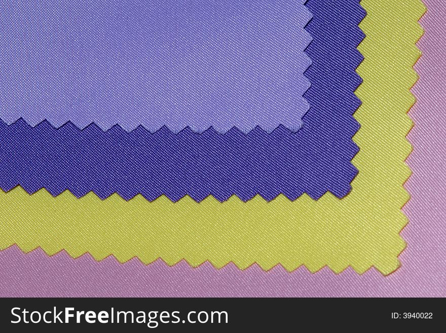 Colorful pieces of satin fabric suitable for background