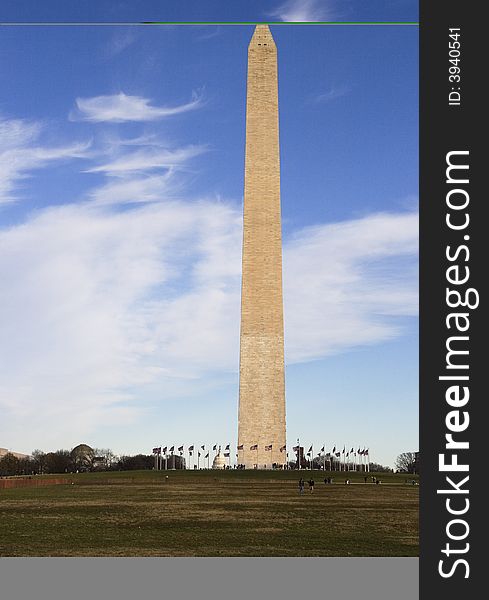 Washington monument, built in honor of George Washington