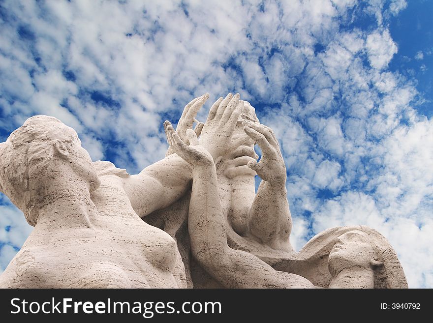 Statues reaching for the sky