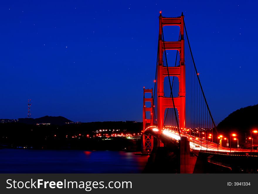 Golden Gate Bridge Under The Stars