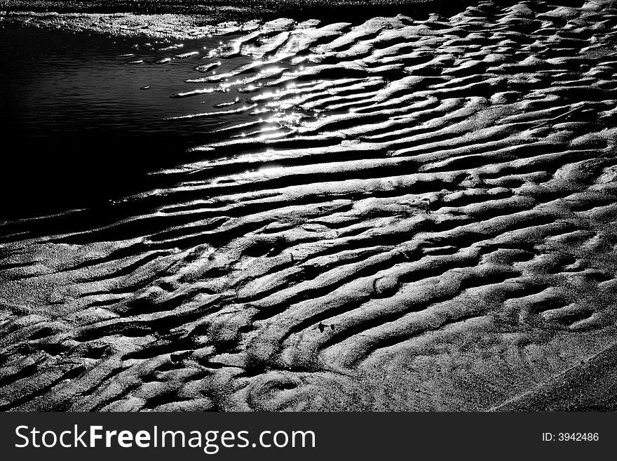 Abstract sand waves on a beach. Abstract sand waves on a beach