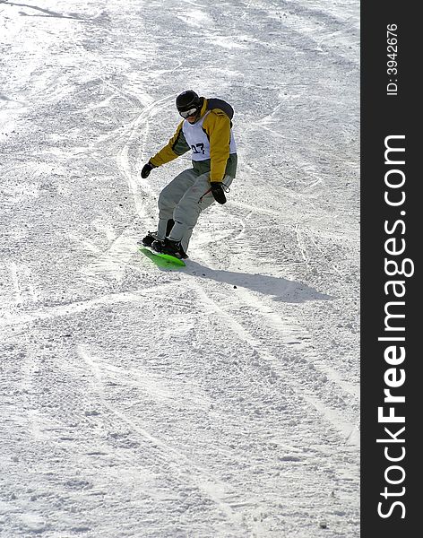 Beautiful snowboard in Kazakhstan, Almaty