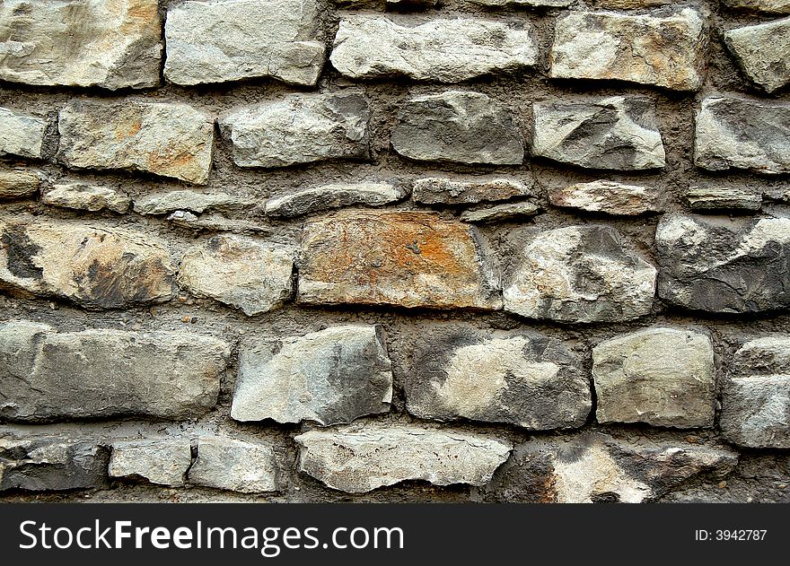 An old stone wall structure