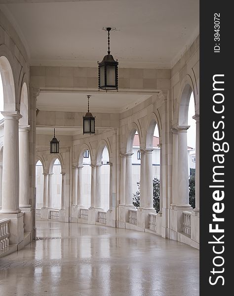 Hallway in the Sanctuary of Fatima. Hallway in the Sanctuary of Fatima