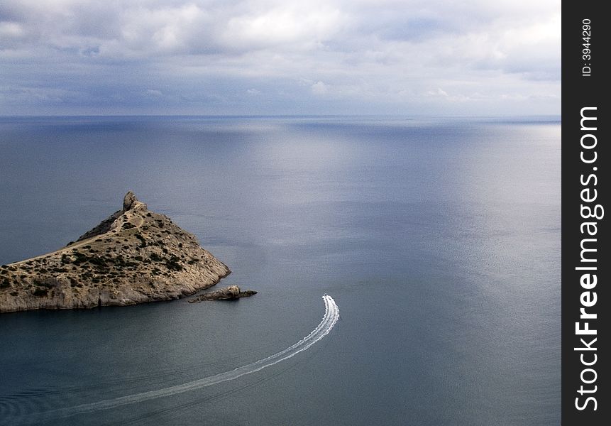 Sea walk on a boat.