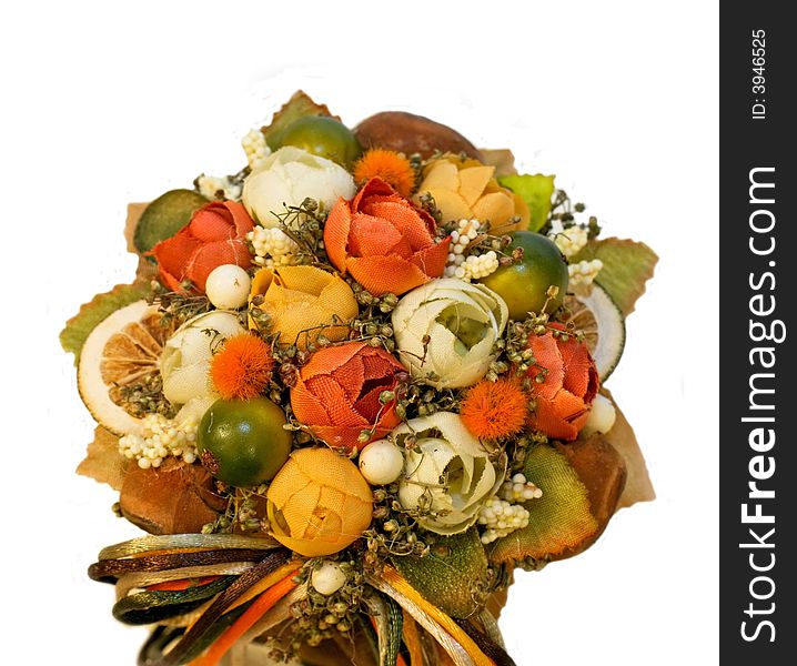 Natural organic floral decoration for Christmas tree. Natural organic floral decoration for Christmas tree