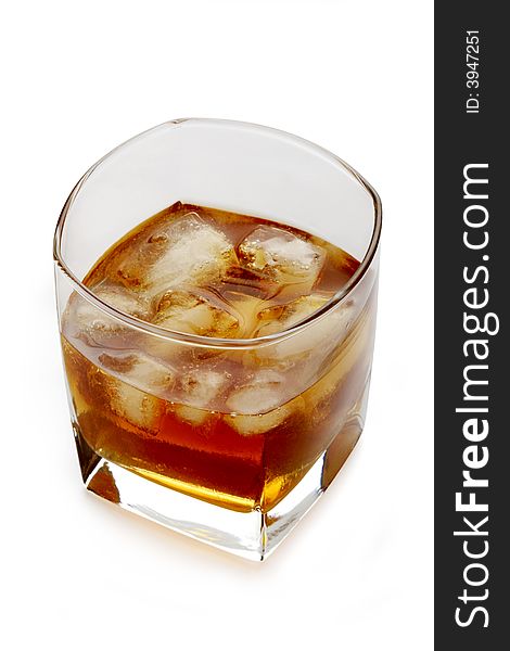 Whiskey And Ice In A Glass