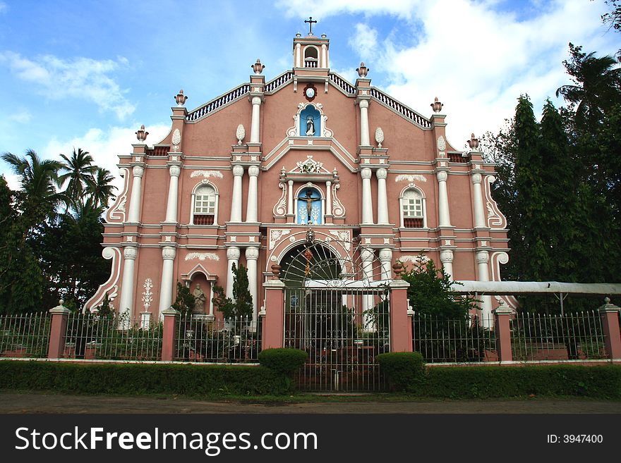 Front view of a Roman Catholic Church. Front view of a Roman Catholic Church