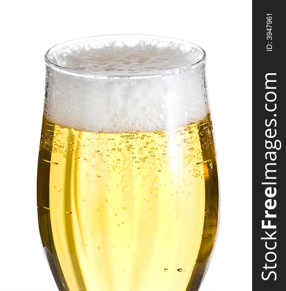 Beer mug isolated against white background