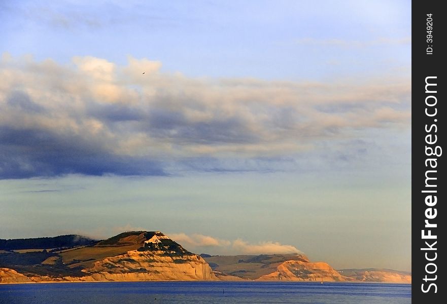 The jurassic coast at lyme regis dorset.