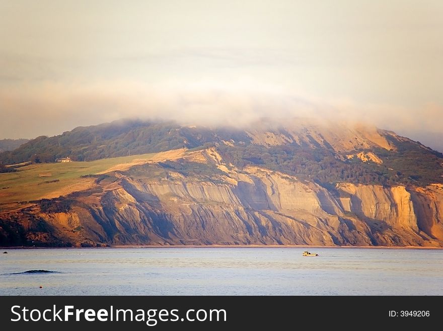 The jurassic coast at lyme regis dorset.