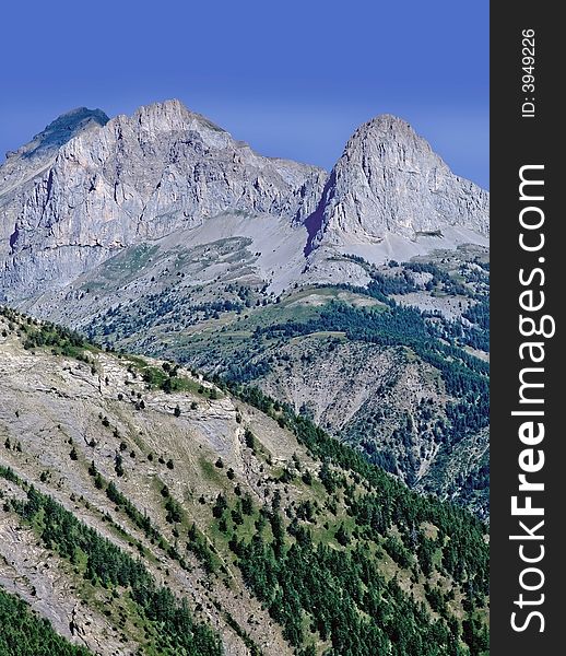 Mountains in the French Alps.