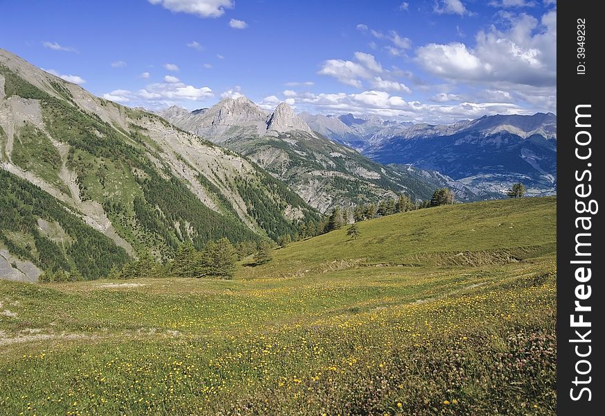 Mountains in the French Alps.