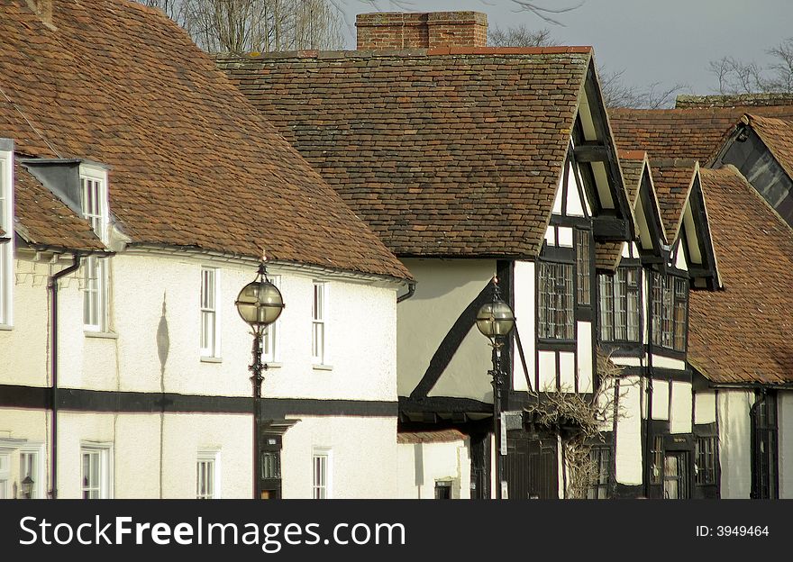 Cottages in the town of stratford upon avon.