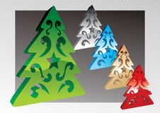 Vector 3d Christmas Tree Stock Images Vector 3d Christmas Tree Stock Images