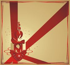 Gift. Hearts. Valentines Day Royalty Free Stock Images Gift. Hearts. Valentines Day Royalty Free Stock Images