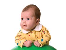 Baby On Ball For Massage Royalty Free Stock Images Baby On Ball For Massage Royalty Free Stock Images