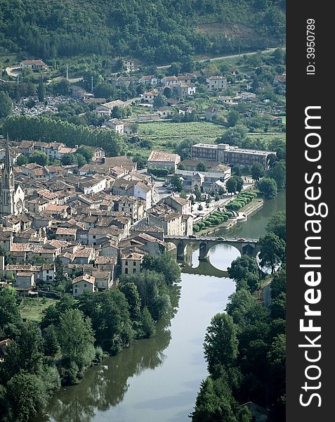 St antonin noble val and the river aveyron. St antonin noble val and the river aveyron.