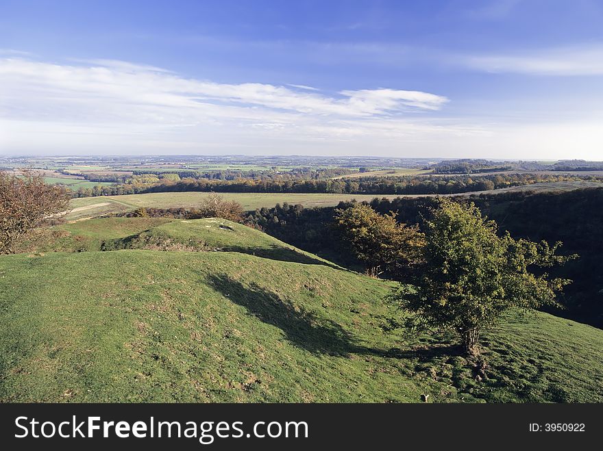 View from the pegston hills hertfordshire.