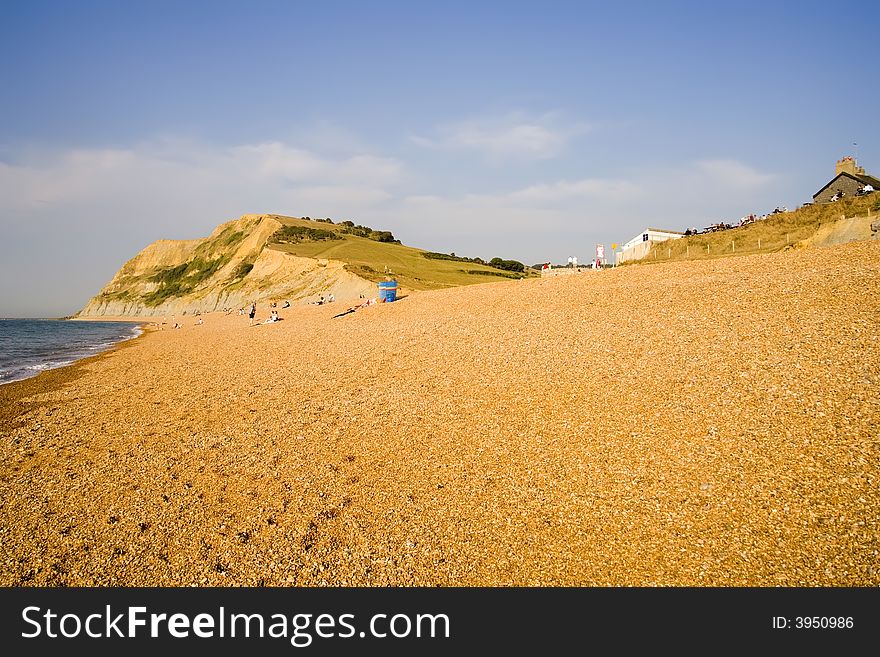 The beach at seatown on the jurassic coast Dorset.