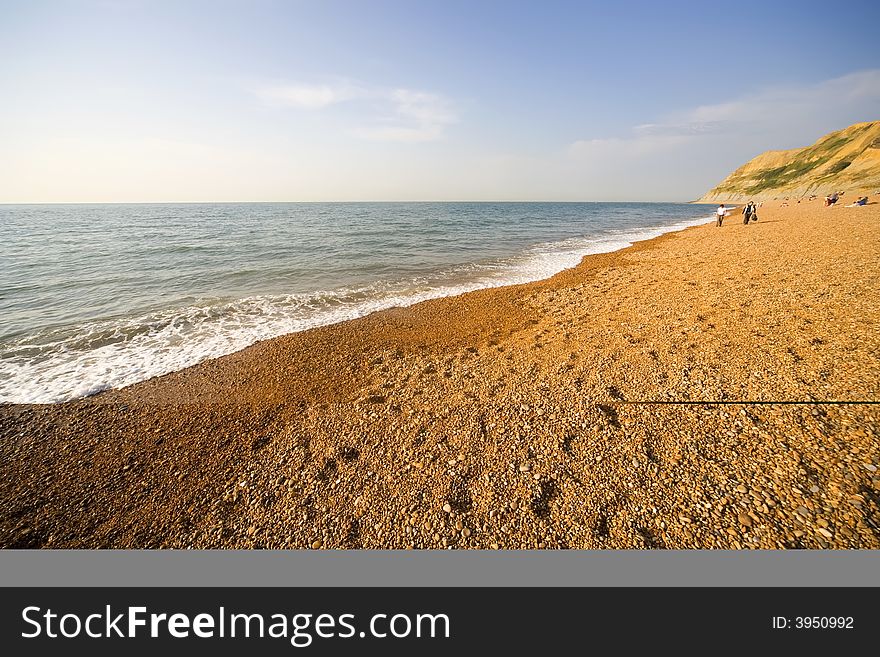 The beach at seatown on the jurassic coast Dorset.