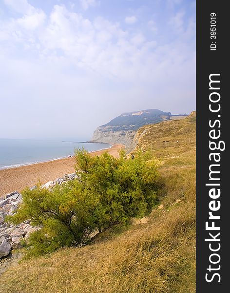 The beach at seatown on the jurassic coast Dorset.