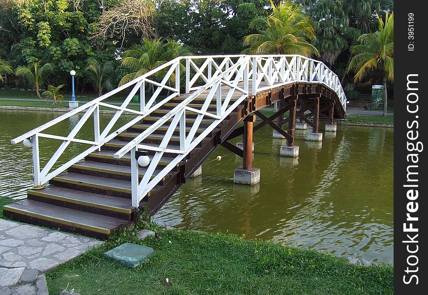 Wooden Bridge At Josone S Park