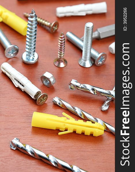 Drills, screws & Plugs, background 3