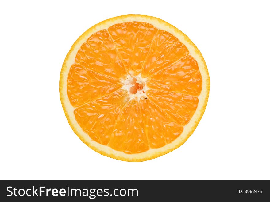 Fresh orange  isolated on a white background. Fresh orange  isolated on a white background