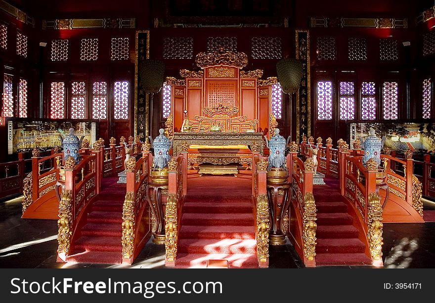 Imperial Throne,Desk and folding screens. Imperial Throne,Desk and folding screens