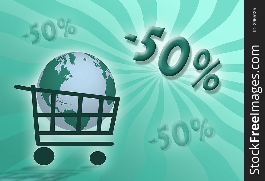 Discounts percentages illustration to represent discount concept