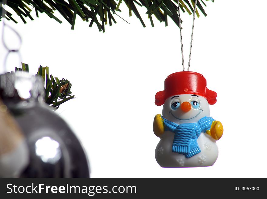 A small Santa decoration for a Christmas tree. A small Santa decoration for a Christmas tree