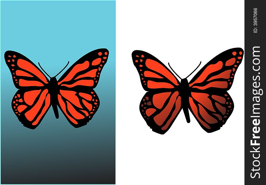 Background with butterfly animal illustration