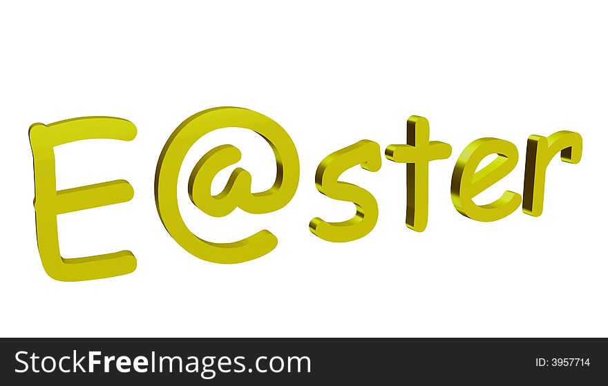3D sign for using with web products for E@ster. 3D sign for using with web products for E@ster