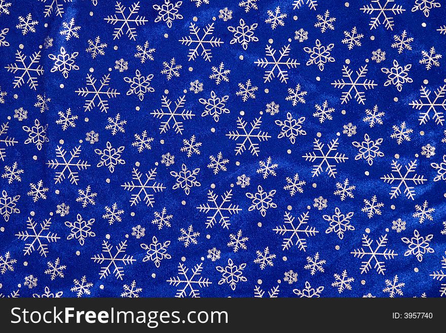 Christmas table cloth texture. Close-up.