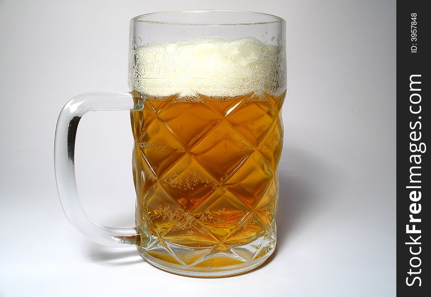 Snapshot half a litre beer glass