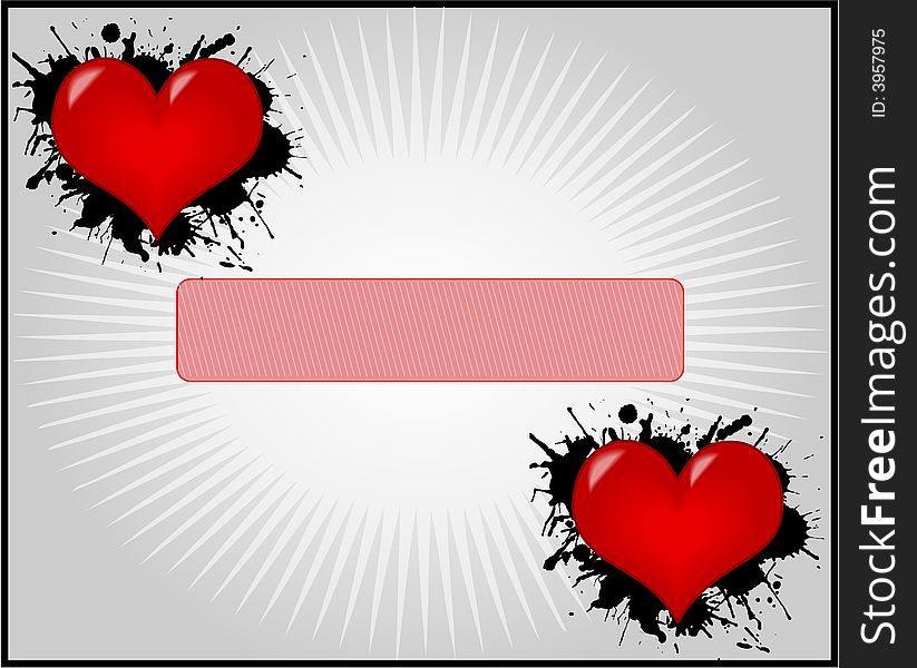 Valentines Day - frame with hearts, jpg