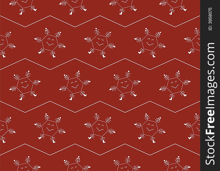 Snowflakes seamless pattern for a packing paper