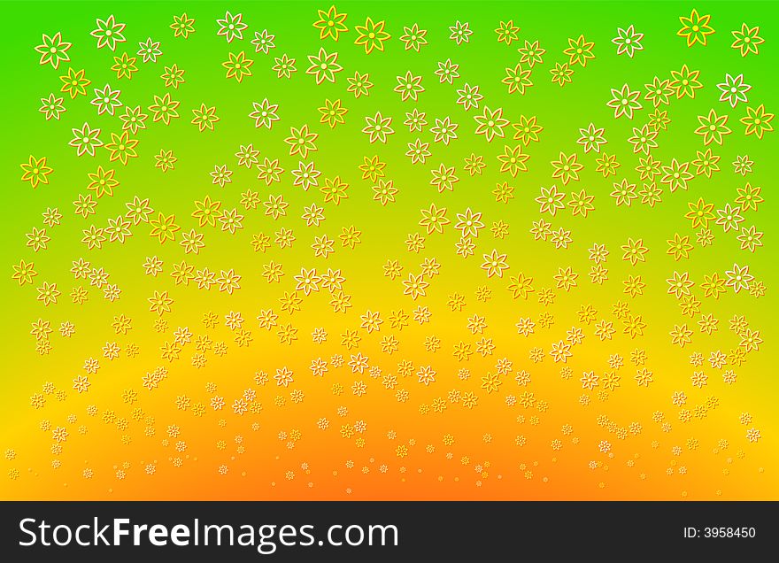 Vector illustration of abstract flowers